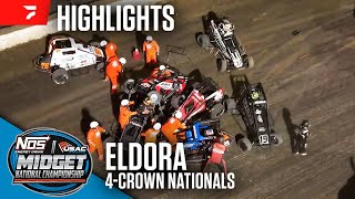 4Crown Nationals  USAC Midgets at Eldora Speedway 92124  Highlights [upl. by Zere]