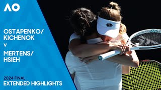 KichenokOstapenko v HsiehMertens Extended Highlights  Australian Open 2024 Final [upl. by Jemimah736]