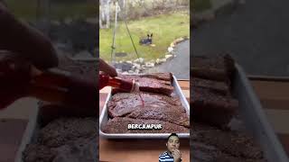 Biltong makanan khas Afrika Selatan food meat foodie bbq steak shortvideo [upl. by Ylyl338]