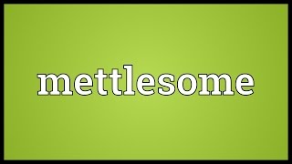 Mettlesome Meaning [upl. by Jillayne]