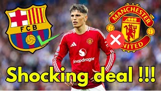 EPL Transfer News Barcelona kidnaps Garnacho from Manchester United in a shocking deal [upl. by Wilda699]