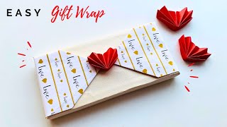 Easy Gift Wrap Idea for Christmas  DIY Gift Packing  Gift Wrap for Christmas giftwrap [upl. by Yllaw101]