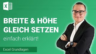 SPALTENBREITE amp ZEILENHÖHE automatisch GLEICH setzen einfach erklärt  Lerne Microsoft Excel ✅ [upl. by Gorlin]