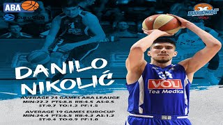 Danilo Nikolic 202021 Buducnost Voli Aba Leauge  Eurocup [upl. by Rahsab574]