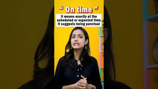 quot On time quot VS quot In time quot english learnenglish englishgrammar viralvideo spokenenglish [upl. by Sucitivel]