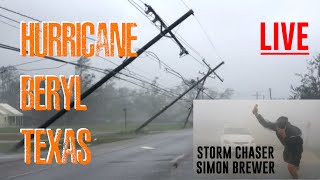 LIVE  TEXAS HURRICANE BERYL SARGENT BEACH AND MATAGORDA [upl. by Alonso]