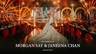 Morgan Say and Janeena Chans Christmas Themed Wedding  Same Day Edit by Nice Print [upl. by Ahsienahs]