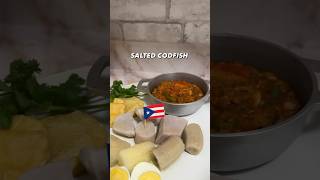 Puerto RicanStyle Salted Codfish caribbeanfood latinrecipes [upl. by Ecnedurp257]