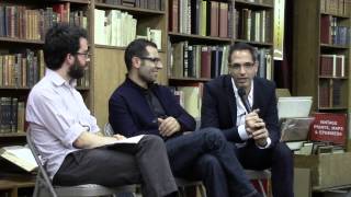 Chefs Yotam Ottolenghi amp Sami Tamimi chat with author Jonathan Safran Foer [upl. by Yoccm426]