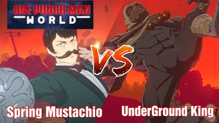 One Punch Man AnimeSpring Mustachio vs Underground King Spring Mustachio Slice dive combo Gameplay [upl. by Acinomad]