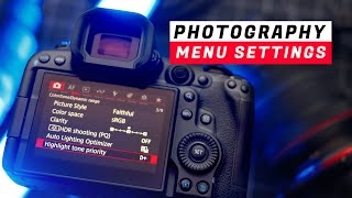 Canon EOS R5 Mark II Menu Settings for Photography [upl. by Ecinehs]