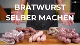 Bratwurst selber machen  SchrittFürSchritt Komplettanleitung für Beginner [upl. by Swerdna]