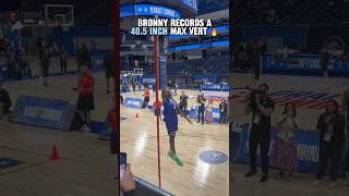 Bronny had the 4th highest vertical at the draft combine 👀 via krystenpeekX [upl. by Symons]