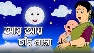 Ai Ai Chand Mama আয় আয় চাঁদ মামা  Bengali Rhymes For Children  ছোটদের কবিতা  InrecoChildren [upl. by Schriever475]