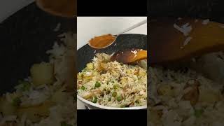 One pot aloo matar pulao leftover rice recipe tastyvegtreat shorts shortvideo shortsvideo short [upl. by Htennek]