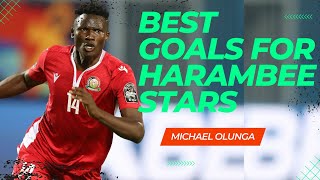 Michael Olunga  Best GOALS for Kenya  Harambee stars [upl. by Yecad]