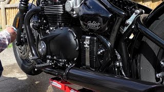 2018 Triumph Bonneville Bobber Black Detail Shots [upl. by Tnattirb]