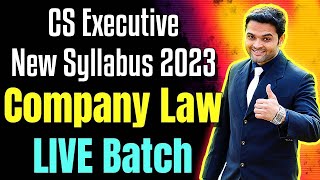 CS Executive New Syllabus Company Law Online Classes  Lecture 1  Introduction amp RamBaan [upl. by Aridan]