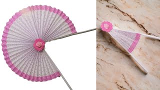 How to make a Paper Fan Making  DIY Paper Fan [upl. by Gabriele]