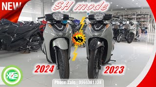 XE amp XE  So sánh và báo giá SH Mode 125i ABS 2024 với 2023  Thể thao  Xám xi măng [upl. by Tibbitts]