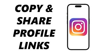 How To Copy Instagram Profile Link [upl. by Annuahsal]