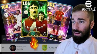 Je teste CRUYFF RODRI et VINI JR les nouvelles recrues on vise le TOP 100  🔥eFootball 2025 [upl. by Llemor]