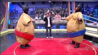 El Hormiguero  Jorge Fernández y Mario Vaquerizo protagonizan una lucha de sumo [upl. by Thorncombe]