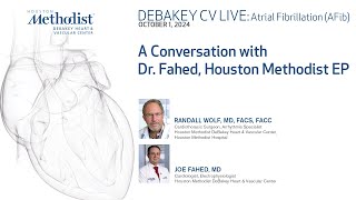 A Conversation with Dr Fahed Houston Methodist EP Randall Wolf MD Joeseph Fahed MD [upl. by Lyram]