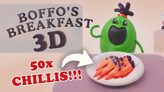 Boffos Breakfast 3D  Eats 50 Chillis [upl. by Aldercy]