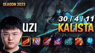 Uzi KALISTA ADC vs ZIGGS  Patch 1324 KR Ranked [upl. by Sirref]