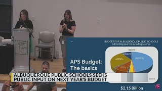 Albuquerque Public Schools holds meeting to receive input on next years budget [upl. by Aihpledalihp]