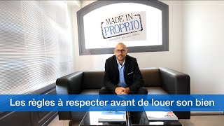 Les règles à respecter avant de louer son bien  Conseil immobilier [upl. by Peednas]