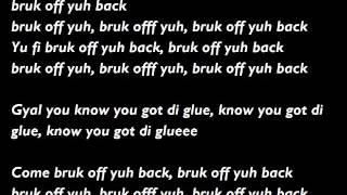 Konshens  Bruk off Yuh back LYRICS ON SCREEN  2016   Moskato riddim [upl. by Litha328]