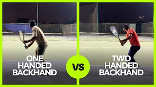 One hand vs two handed Backhand  Benefits and Differences [upl. by Akined]