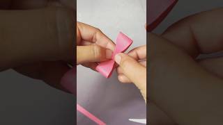 Very easy Paper Bow  diy craft shorts [upl. by Eidua130]