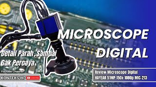 MICROSCOPE MURAH JANGAN DIBELI Review microscope digital HAYEAR 51MP 150X 1080p [upl. by Stimson]