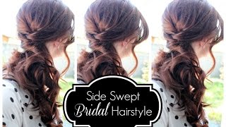 Side Swept bridal hairstyle [upl. by Noloc]