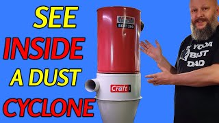 See INSIDE a working cyclone dust separator dust extractor [upl. by Gertie308]