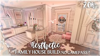 20K BLOXBURG AESTHETIC FAMILY HOUSE BUILD NO GAMEPASS [upl. by Swarts]