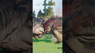 🦖TREX vs TARBOSAURUS  Accurate TREX mod in JWE2 jurassicworldevolution2 jurassicworld dinosaur [upl. by Kciredorb]