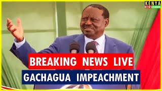 LIVE  Raila finally speaks after Gachagua impeachment in Parliament [upl. by Oilime]