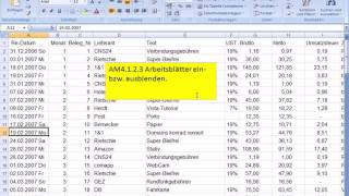 am4123  Arbeitsblätter aus und einblenden [upl. by Nason]