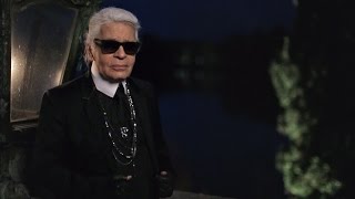 Karl Lagerfeld on the Métiers dArt 201415 ParisSalzburg Collection – CHANEL Shows [upl. by Hoxsie]