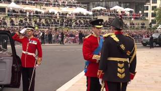 Prince William and Prince Harry arrive at Westminster Abbey [upl. by Ydok351]