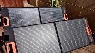 GRECELL 100W Portable Solar Panel for Power Station Generator Review Perfect application for portab [upl. by Arhoz]