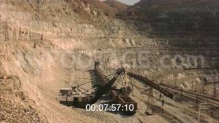 1950s Mountain Top Skimming of Soil by Earth Moving Machine [upl. by Ednew]