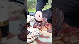 Bushcraft Cooking 🔥 Authentic Italian Mixed Grill ASMR [upl. by Petulia]