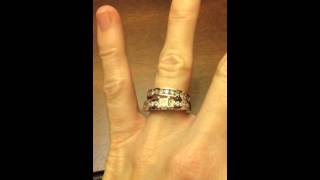 HELZBERG CERTIFIED 1 12ctw Princess Cut Diamond 14K White Gold Bridal Set [upl. by Odraccir]