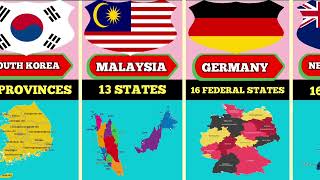 How many States Provinces Divisions Regions and Kingdoms From Different countries [upl. by Ettennej933]