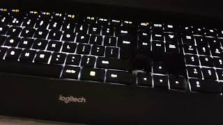 2017 Logitech K800 keyboard lightning and proximity sensor [upl. by Soloma]